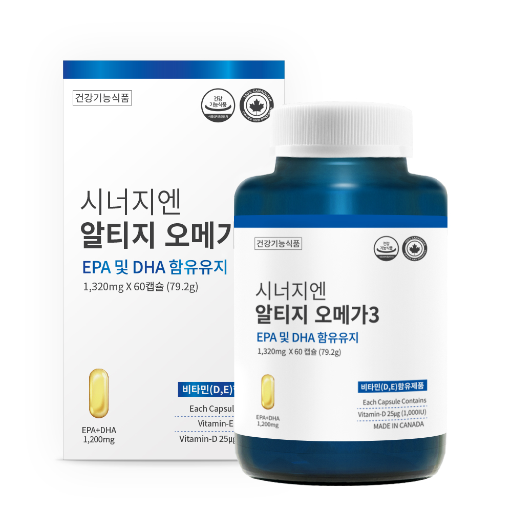 시너지엔 <b>알티지 오메가3</b> 1320mg x 60캡슐, 4개