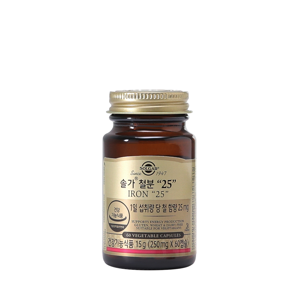 <b>솔가</b> 철분25 250mg x 60캡슐, 1개