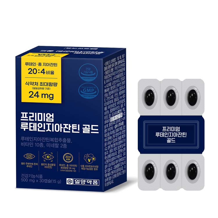 <b>일양약품</b> 프리미엄 루테인<b>지아잔틴</b> 골드 500mg x 30캡슐, 6개