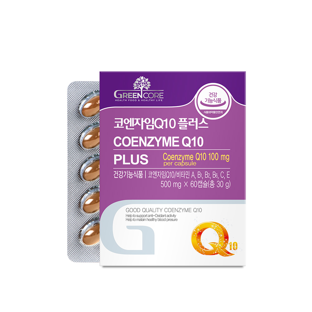 그린코어 코엔자임Q10 플러스 500mg x 60캡슐, 1개