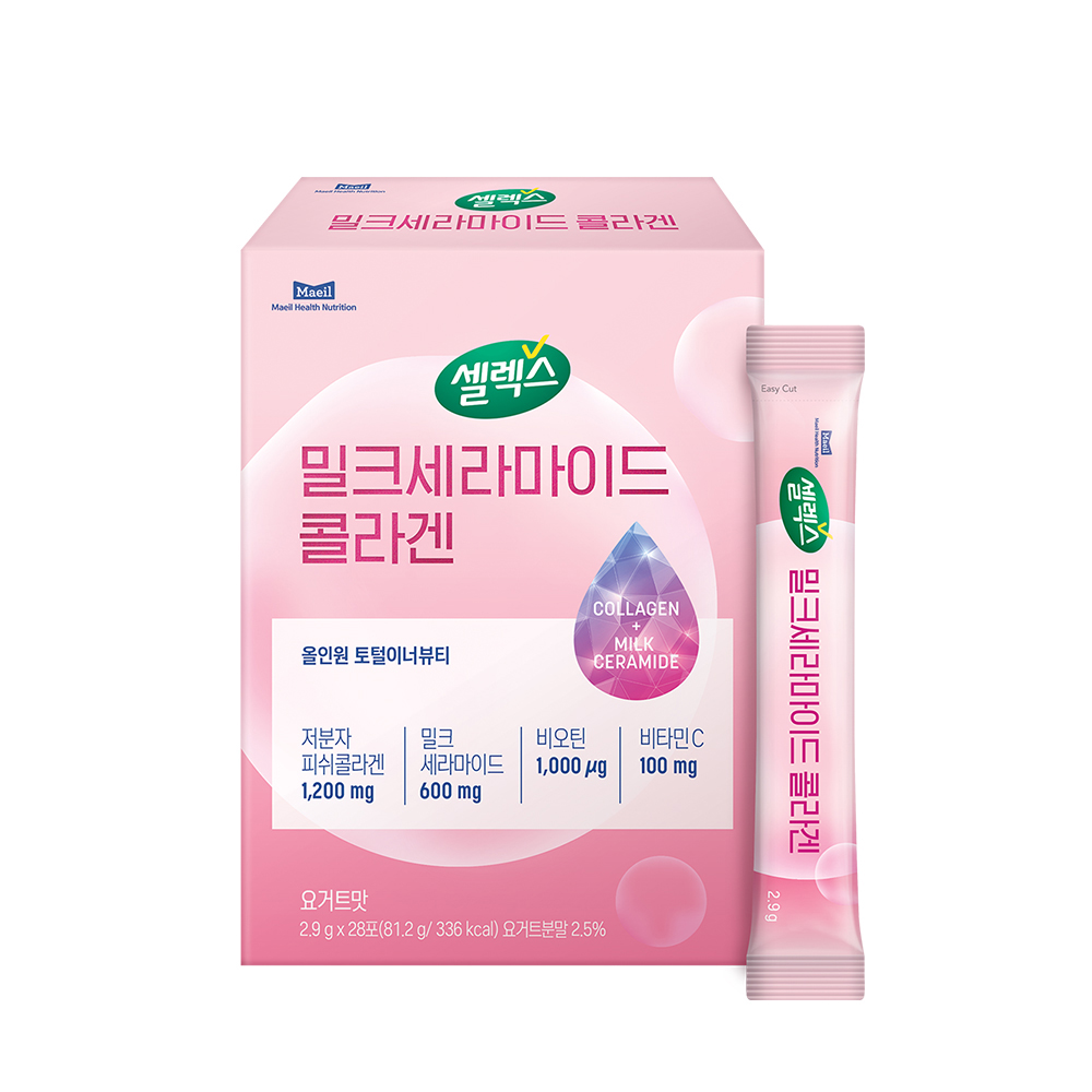 <b>셀렉스</b> 밀크세라마이드 <b>콜라겐</b> 2.9g x 28포, 1개