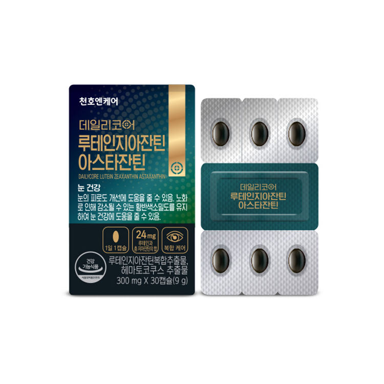 천호엔케어 데일리코어 루테인 지아잔틴 아스타잔틴 300mg x 30캡슐, 3개