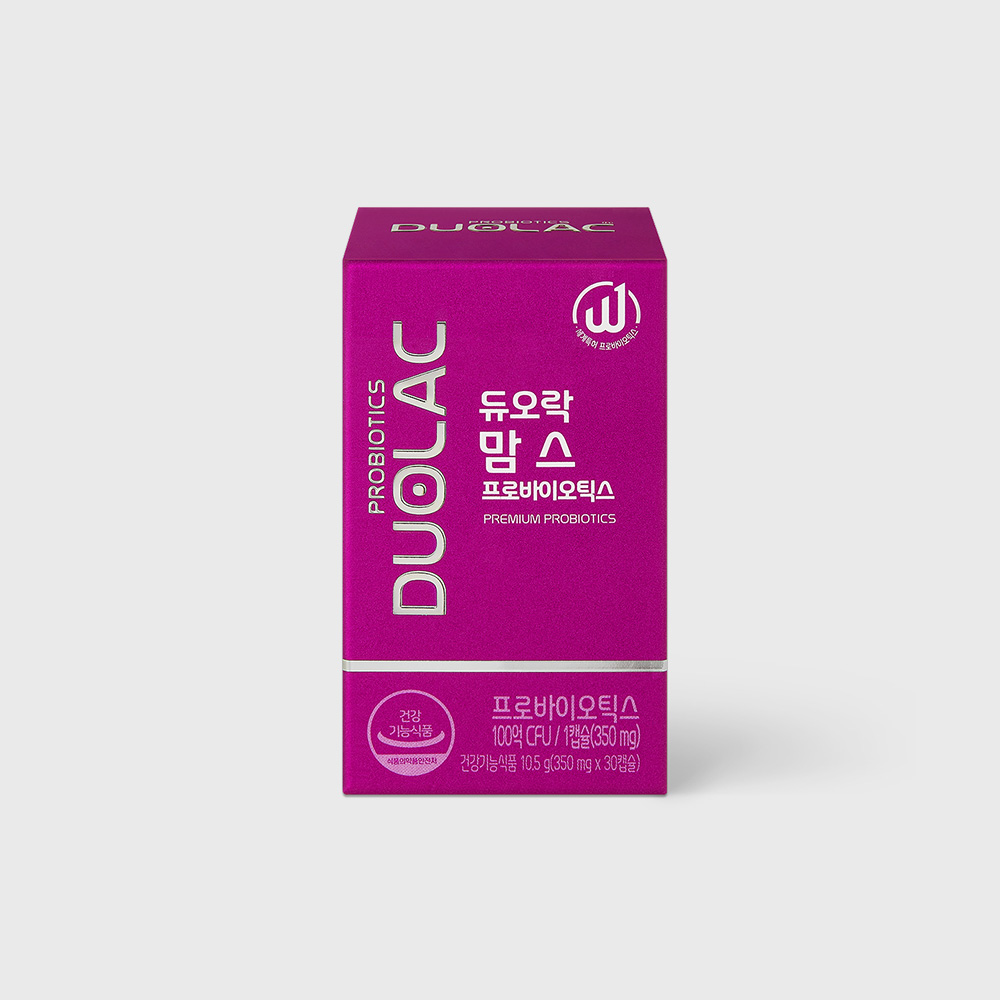 듀오락 맘스 프로바이오틱스 350mg x 30캡슐, 2개