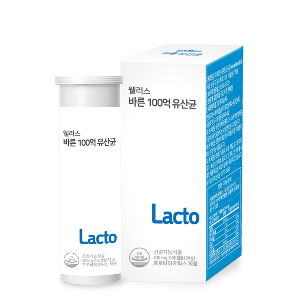 WELLERS 바른 100억 유산균 400mg x 60캡슐, 1개