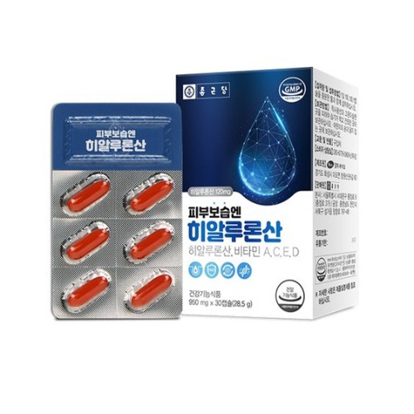 종근당 피부보습엔 히알루론산 950mg x 30캡슐, 5개