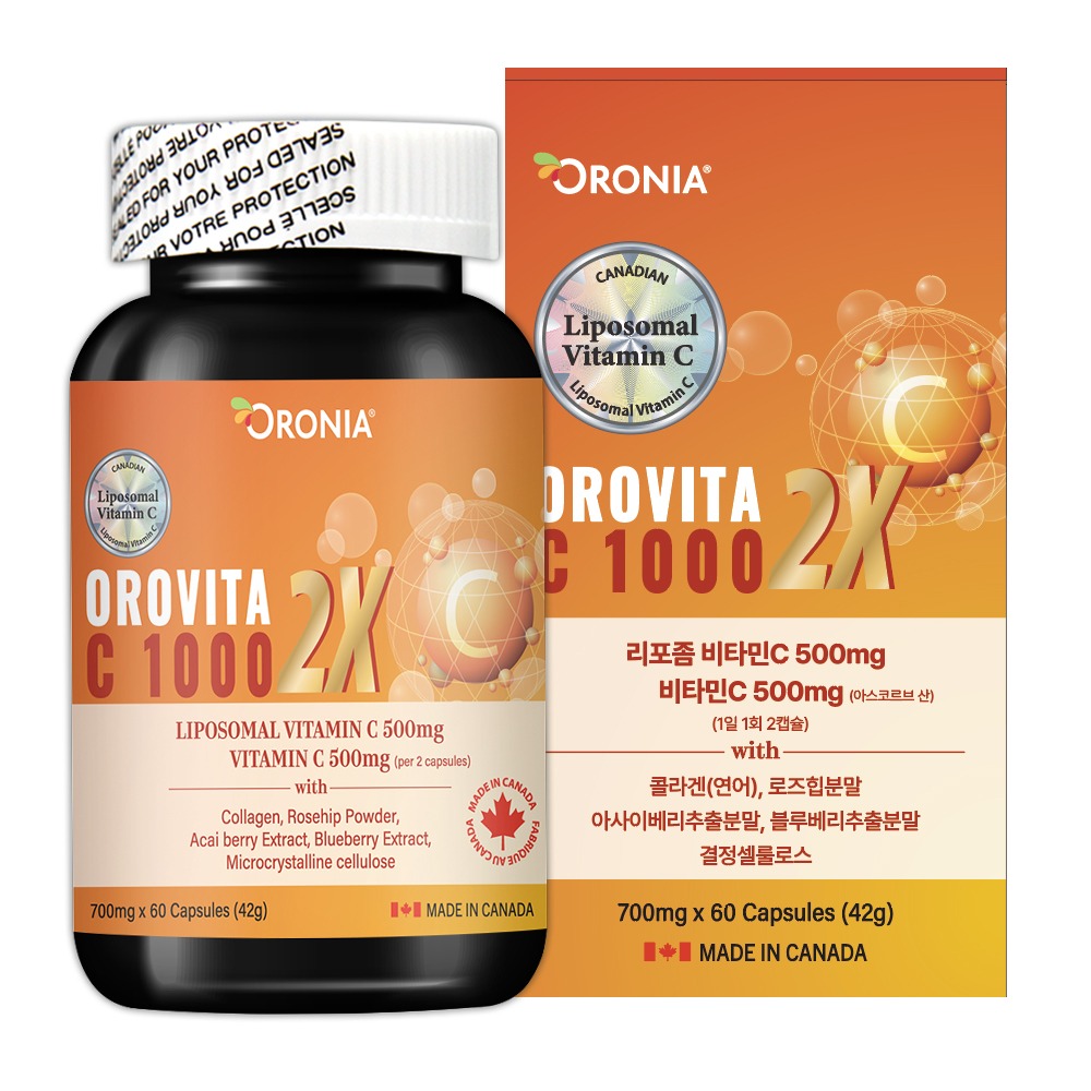 오로니아 오로비타C 1000 2X 700mg x 60캡슐, 1개