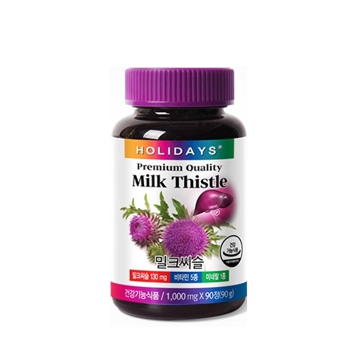 <b>홀리데이즈</b> 밀크씨슬 1000mg x 90정, 2개