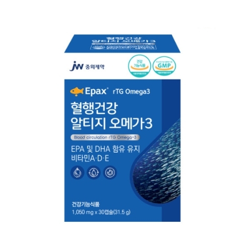 <b>JW중외제약</b> 혈행건강 알티지 <b>오메가3</b> 1050mg x 30캡슐, 3개