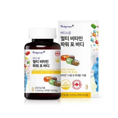 <b>바디스콥</b> 멀티 비타민 파워 포바디 1445mg x 90정, 2개
