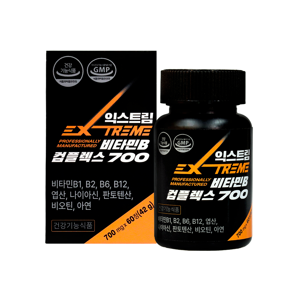 <b>익스트림</b> 비타민B 컴플렉스 700mg x 60정, 1개