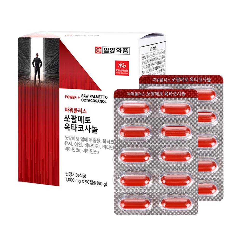 <b>일양약품</b> 파워플러스 쏘팔메토 <b>옥타코사놀</b> 1000mg x 90캡슐, 1개