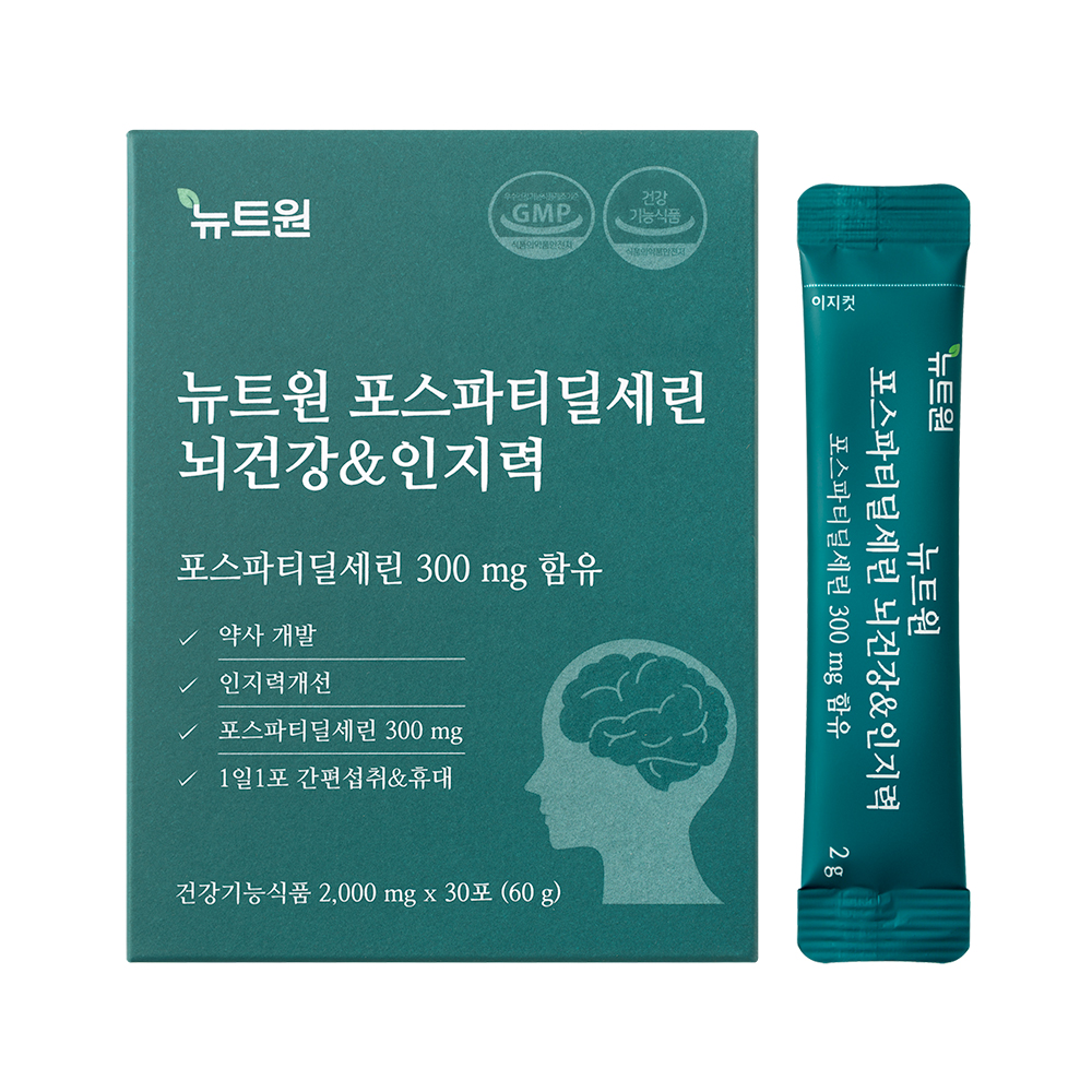 뉴트원 포스파티딜세린 뇌건강 앤 인지력 2000mg x 30포, 3개