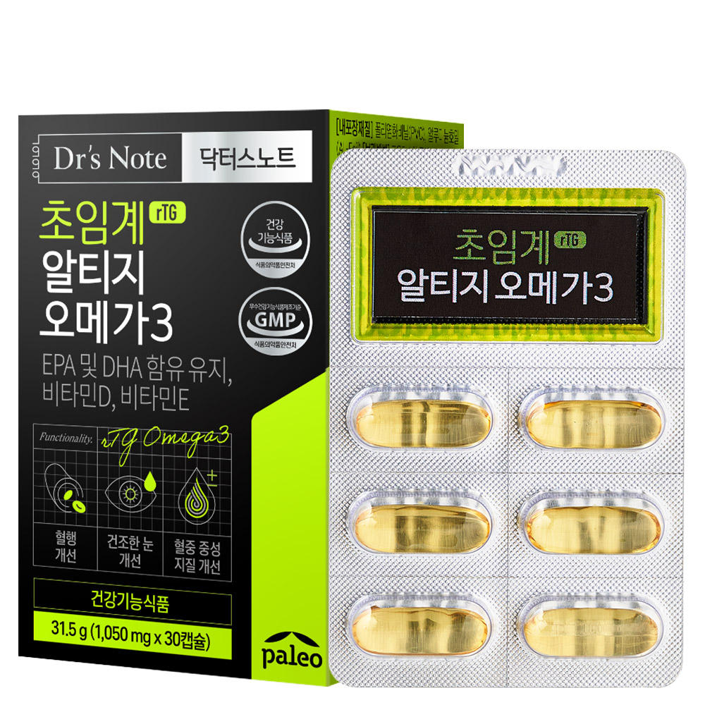 팔레오 닥터스노트 초임계 알티지 오메가3 1050mg x 30캡슐, 1개
