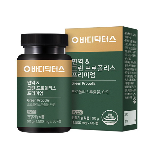 <b>바디</b>닥터스 면역&amp;그린 <b>프로폴리스</b> 1500mg x 60정, 1개