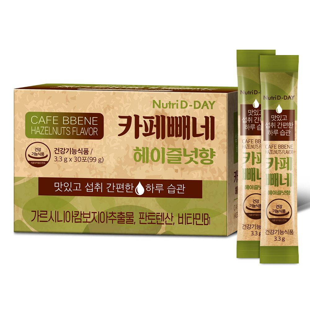 뉴트리디데이 카페빼네 헤이즐넛향 3.3g x 30포, 1개
