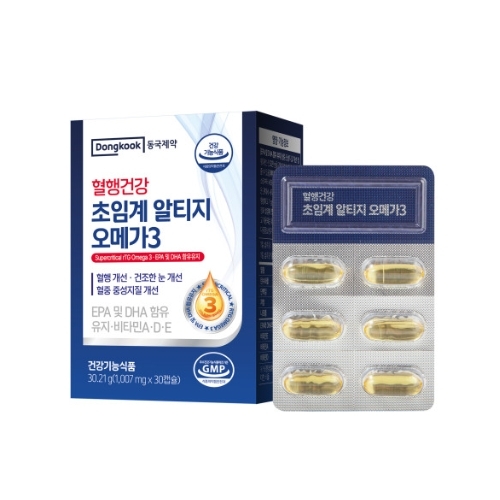 동국제약 혈행건강 초임계 알티지 오메가3 1007mg x 30캡슐, 2개