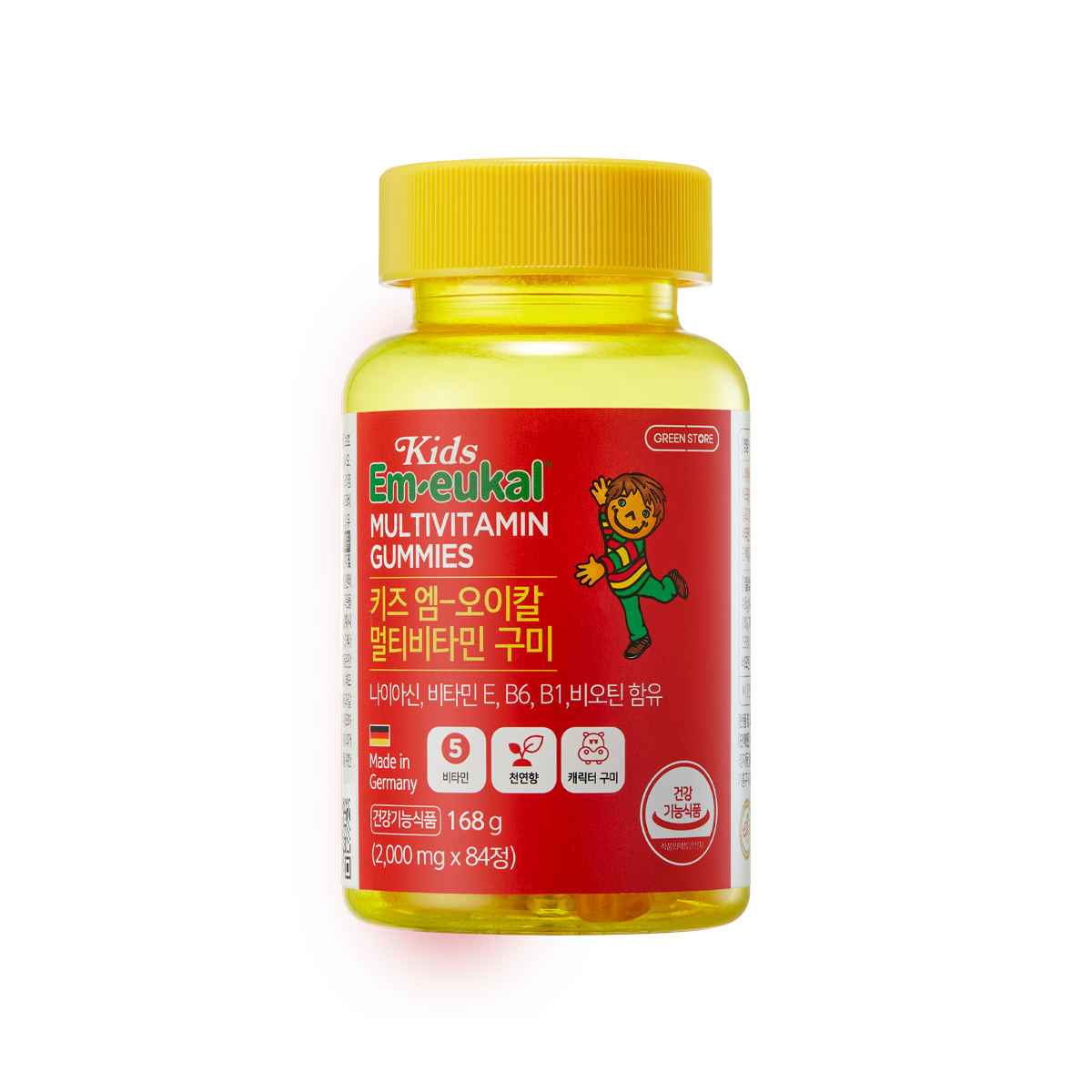 <b>그린스토어</b> 키즈 엠오이칼 멀티비타민 구미 2000mg x 84캡슐, 2개