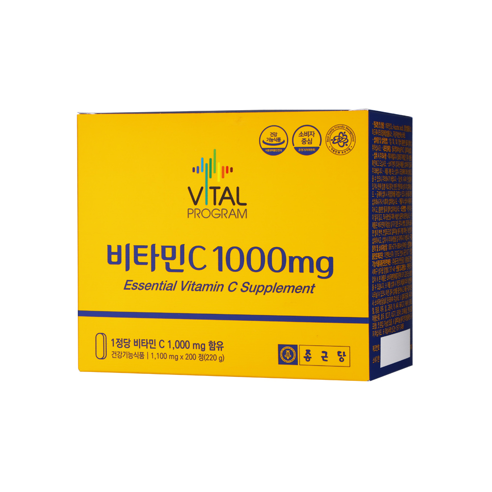 <b>종근당 비타민C</b> 1000mg 1100mg x 200정, 1개