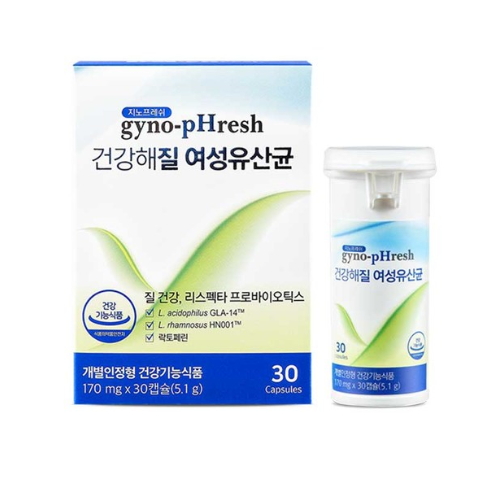 지노프레쉬 건강해질 여성유산균 170mg x 30캡슐, 1개