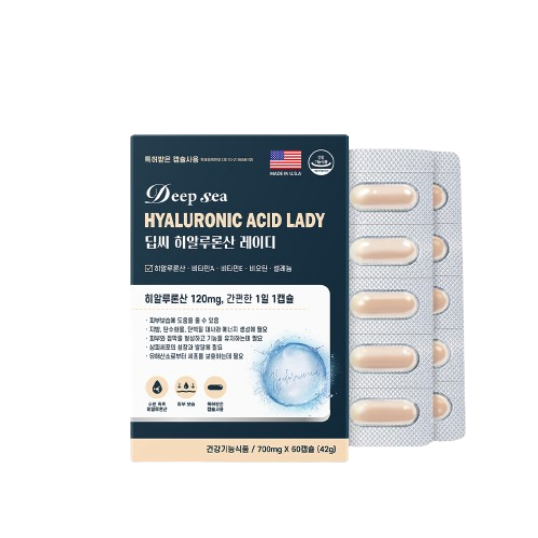 딥씨 히알루론산 레이디 700mg x 60캡슐, 1개