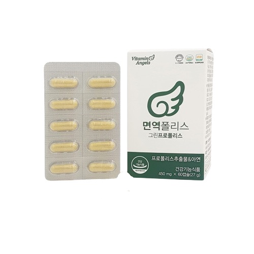 <b>비타민엔젤스</b> 면역폴리스 450mg x 60캡슐, 1개