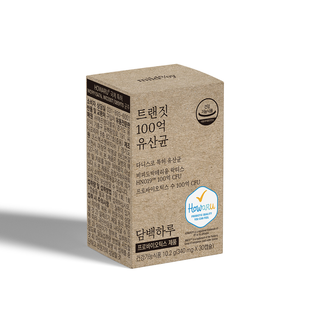담백하루 트랜짓 100억 유산균 340mg x 30캡슐, 3개