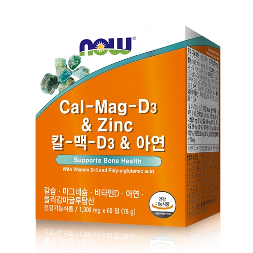 <b>나우푸드</b> 칼-맥-D3 아연 1300mg x 60정, 2개
