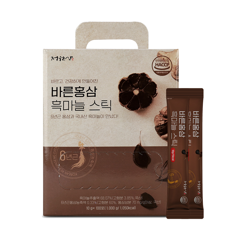 정원삼 바른홍삼 흑마늘 스틱 10g x 100개입, 1개