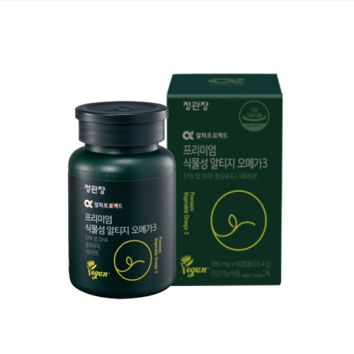 <b>정관장</b> 알파프로젝트 프리미엄 식물성 알티지 <b>오메가3</b> 390mg x 60캡슐, 1개