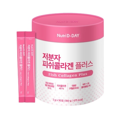 <b>뉴트리</b>디데이 저분자 <b>피쉬콜라겐</b> 플러스 2g x 90포, 1개