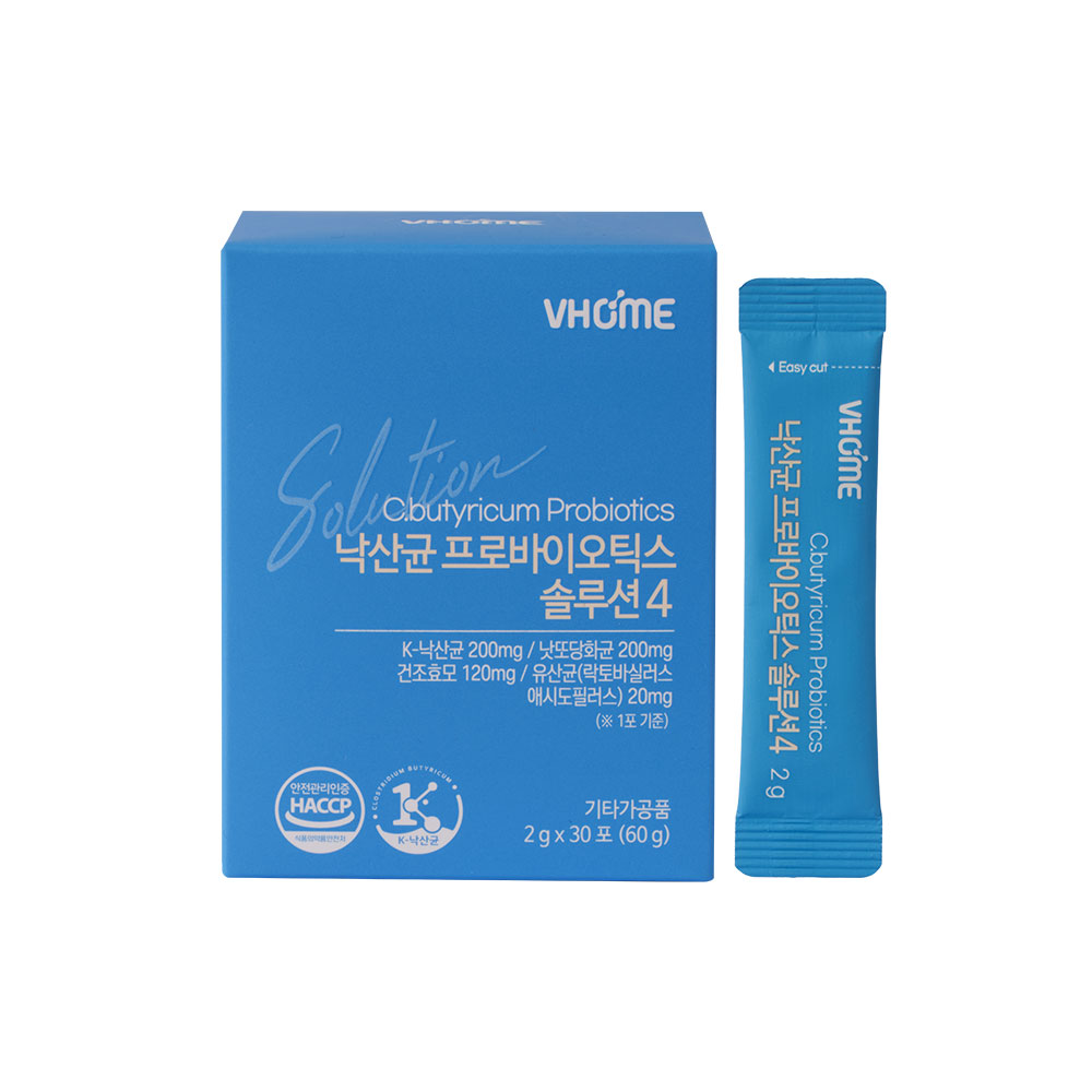 비타민하우스 <b>낙산균</b> 프로바이오틱스 솔루션4 2g x 30포, 2개