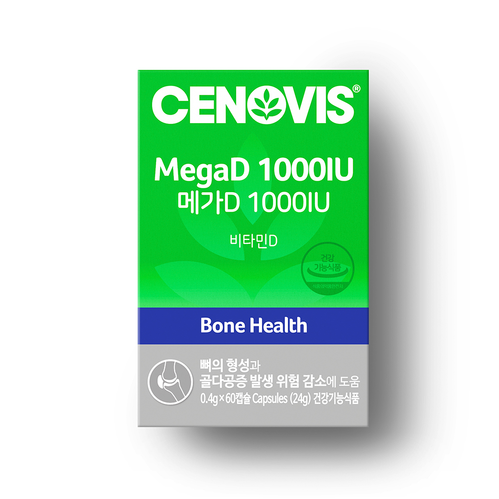 세노비스 메가 D 1000IU 0.4g x 60캡슐, 1개