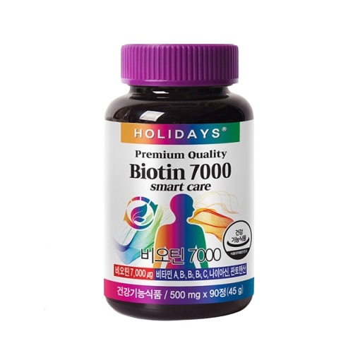 <b>홀리데이즈</b> 비오틴 7000 500mg x 90캡슐, 2개