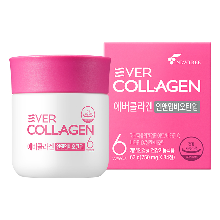 <b>에버콜라겐 인앤업</b>비오틴 업 750mg x 84정, 3개