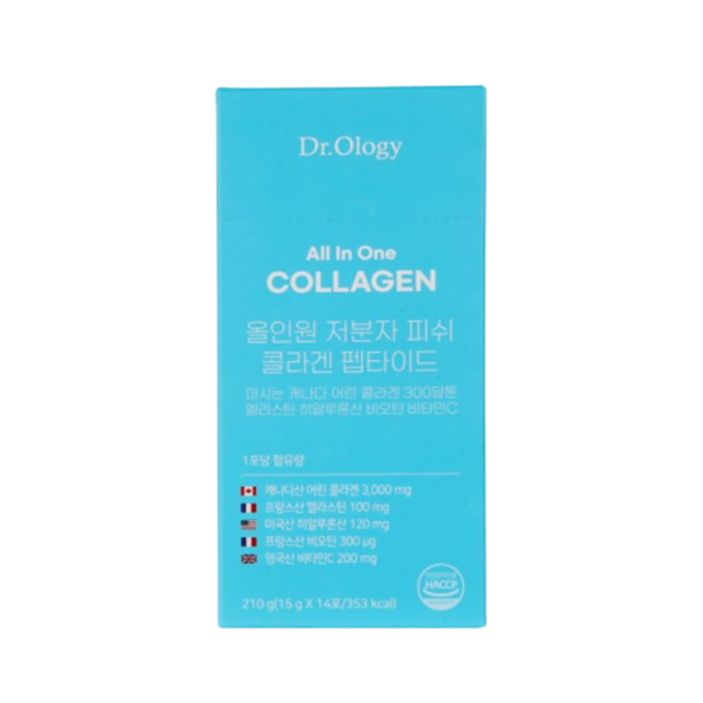 닥터올로지 올인원 <b>저분자 피쉬 콜라겐 펩타이드</b> 15g x 14포, 2개
