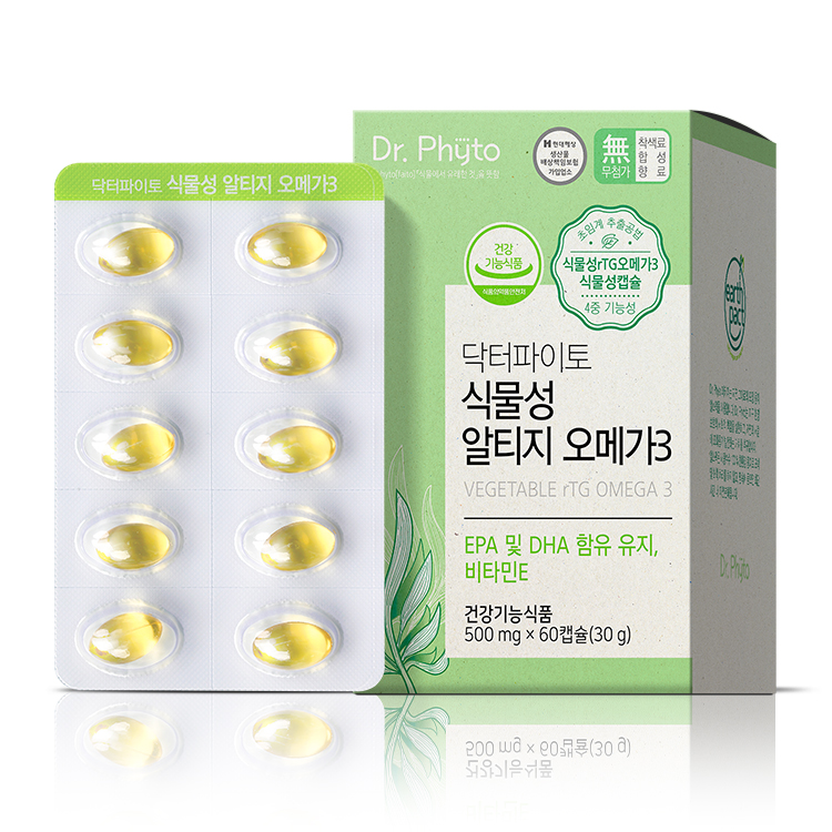 닥터파이토 식물성 알티지 오메가3 500mg x 60캡슐, 4개