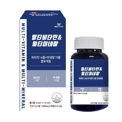 멀티비타민 앤 멀티<b>미네랄</b> 1480mg x 90정, 1개