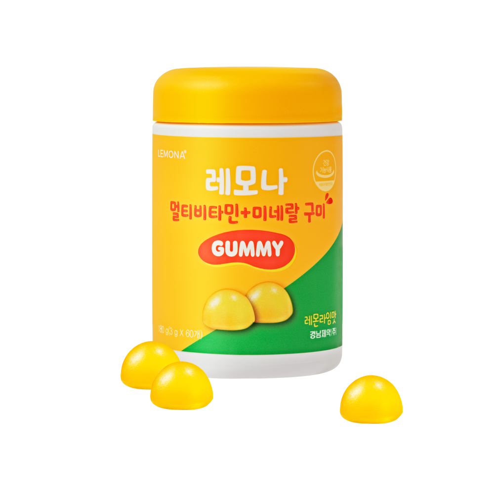 경남<b>제약</b> 레모나 멀티비타민 <b>미네랄</b> 구미 3g x 60구미, 1개