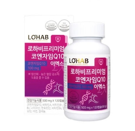 <b>로하비</b> 프리미엄 코엔자임Q10 이엑스 500mg x 120정, 1개