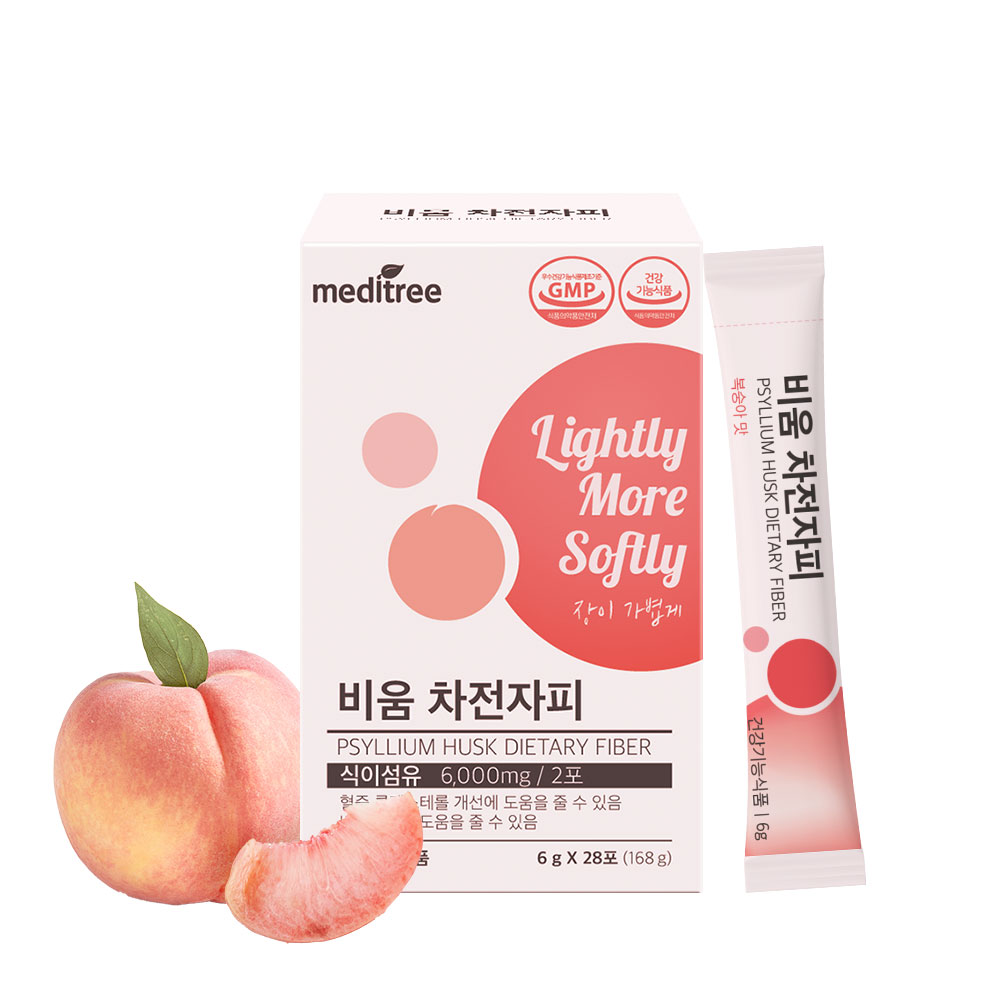 메디트리 비움 차전자피 복숭아 맛 6g x 28포, 5개