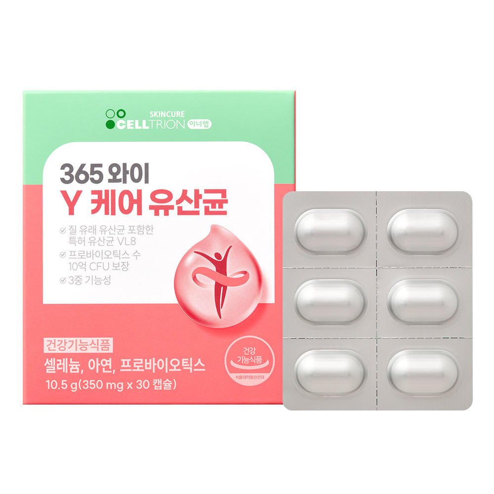 이너랩 365 와이 Y <b>케어 유산균</b> 350mg x 30캡슐, 3개