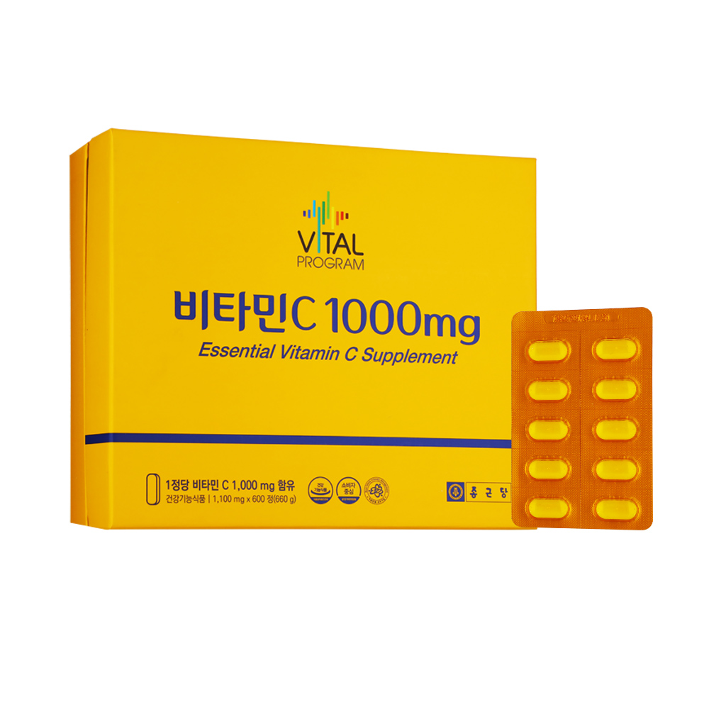 종근당 <b>비타민C</b> 1000mg 1100mg x 600정, 2개