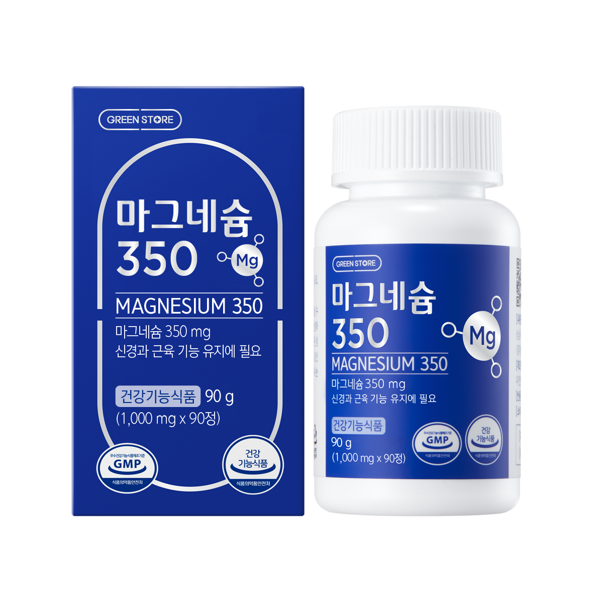 그린스토어 <b>마그네슘</b>350 1000mg x 90정, 1개