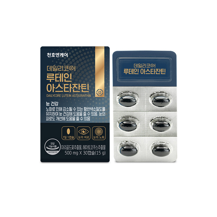 천호엔케어 데일리코어 루테인 아스타잔틴 500mg x 30캡슐, 3개