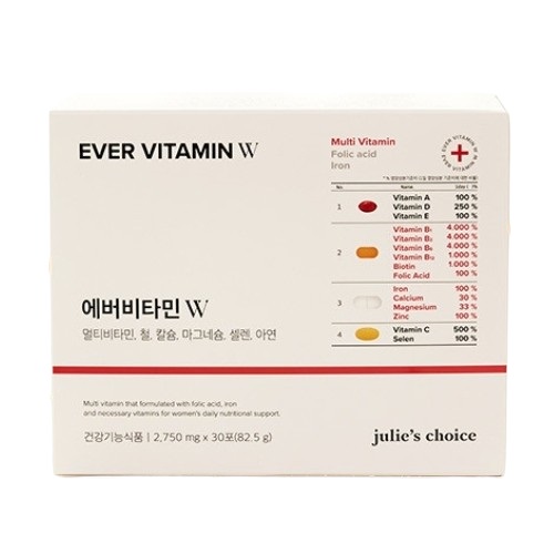 <b>줄리스초이스</b> 에버비타민W 2750mg x 30포, 3개
