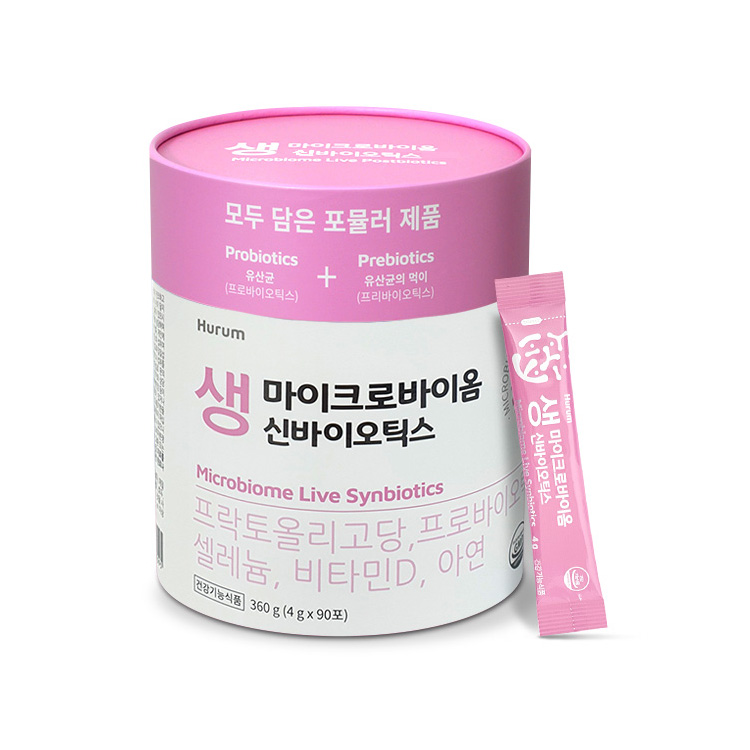 <b>휴럼</b> 마이크로바이옴 생 신바이오틱스 4g x 90포, 1개