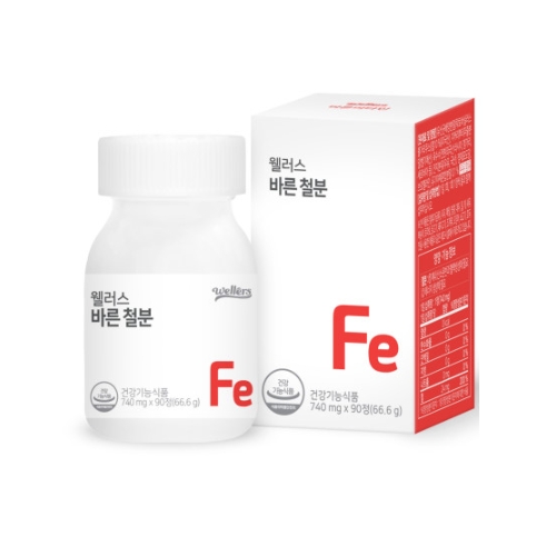 <b>WELLERS 바른 철분</b> 740mg x 90정, 1개