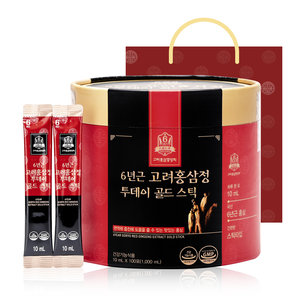 6년근 고려홍삼정 투데이 골드 스틱 10ml x 100포, 1개