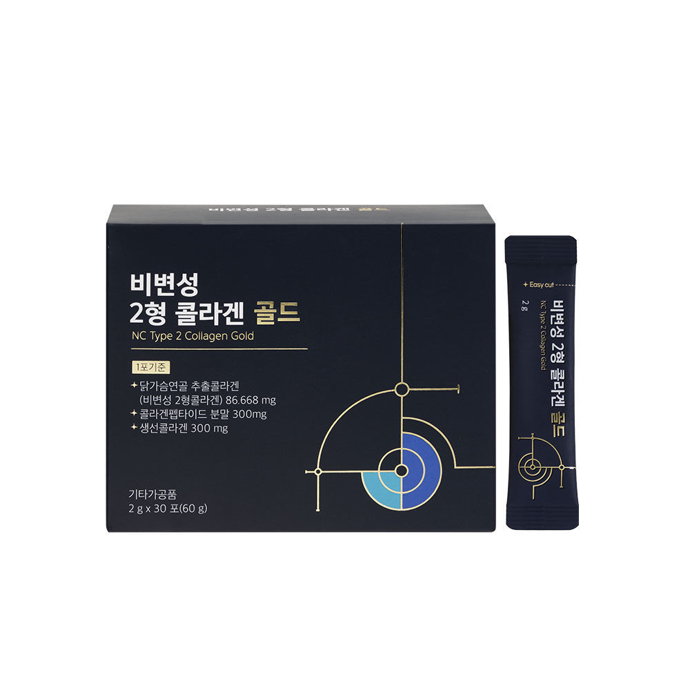 비타민하우스 비변성 2형 콜라겐 골드 2g x 30포, 3개