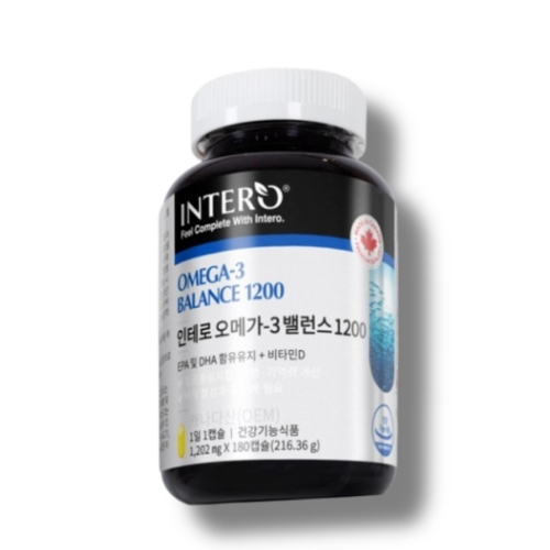 인테로 <b>오메가3</b> 밸런스 1200 1202mg x 180캡슐, 1개